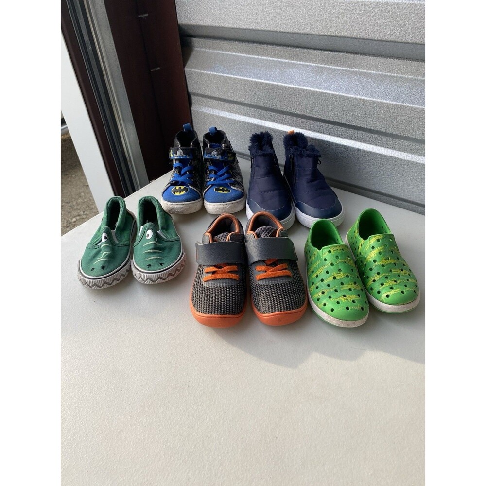 Toddler Boys Shoe Lot Size 7C Mixed Brands Cat & Jack Reebok Batman Snow boots